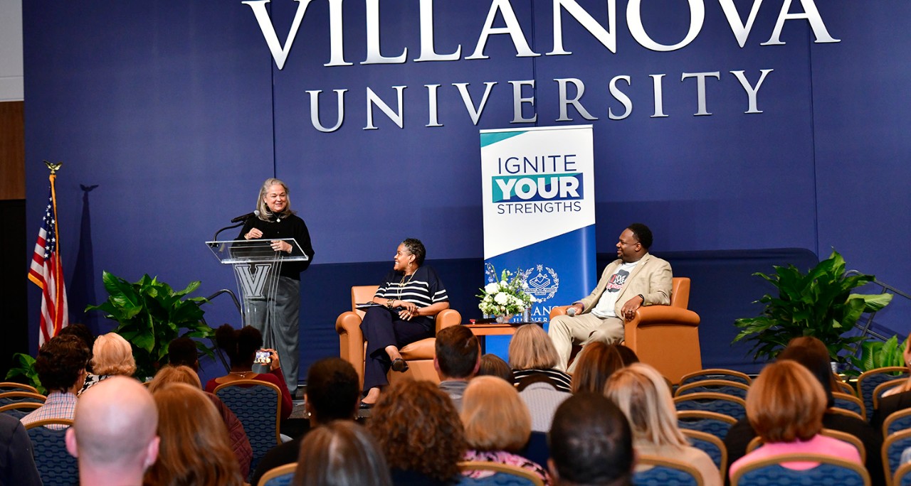 Speakers on stage at the Ignite Your Strengths event