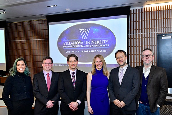 From left, Becka Phillipson, PhD; Joey Neilsen, PhD; David Chuss, PhD, ’95 CLAS; Kelly Hambleton Prša, PhD; Andrej Prša, PhD; Scott Engle, PhD. From left, Becka Phillipson, PhD; Joey Neilsen, PhD; David Chuss, PhD, ’95 CLAS; Kelly Hambleton Prša, PhD; Andrej Prša, PhD; Scott Engle, PhD.