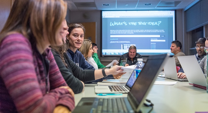 Graduate student discussion in seminar class