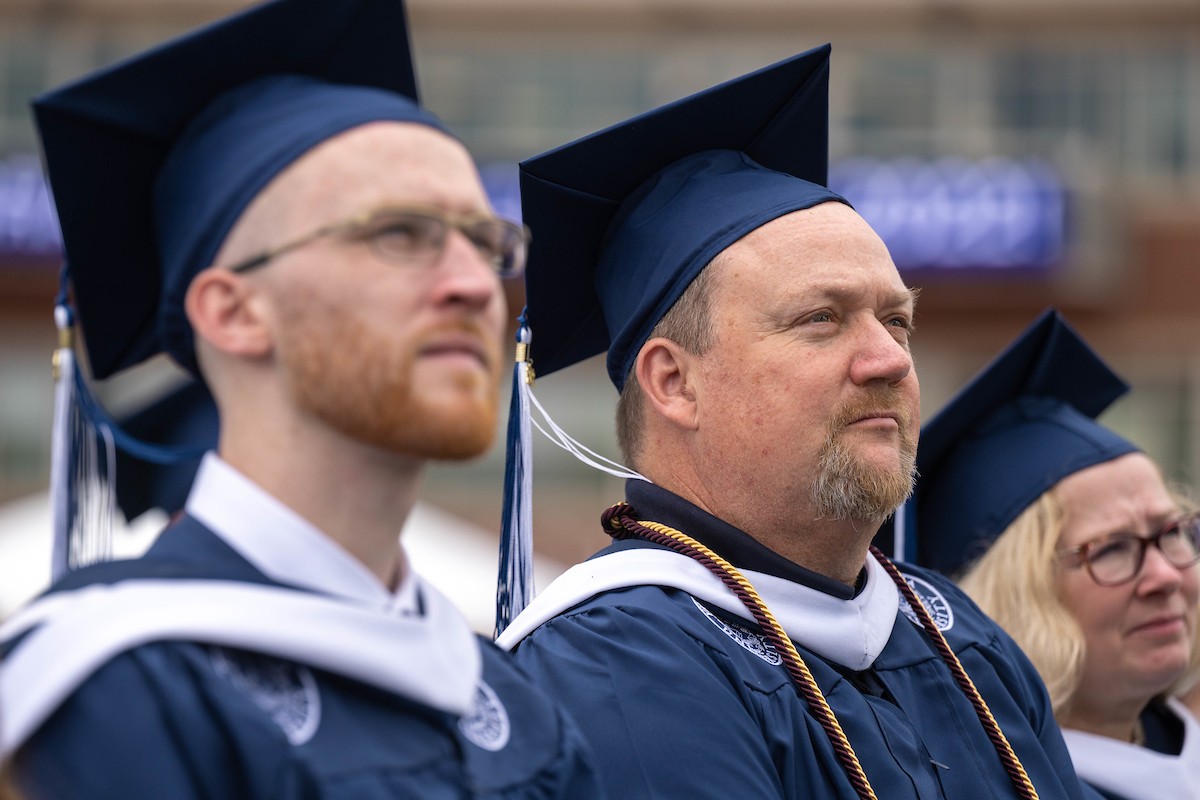 Dan, Jim, and Margaret Duffy at commencement