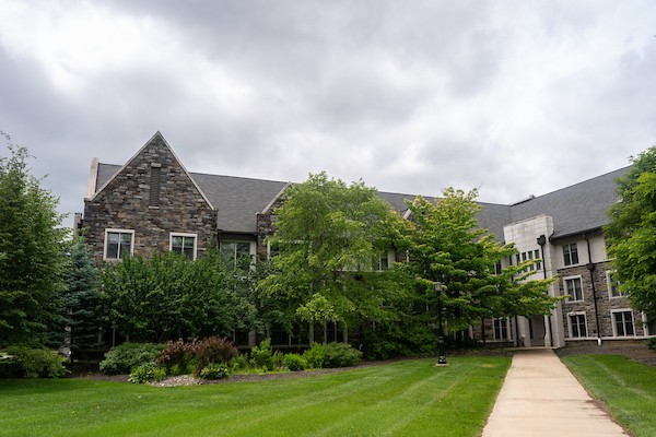 Exterior view of Gallen Hall on Villanova's west campus.
