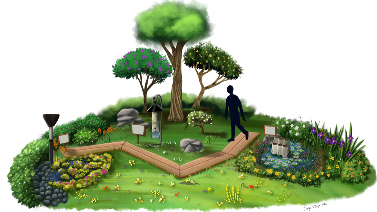 A sketch of the CBEST exhibit for the Philadelphia Flower Show