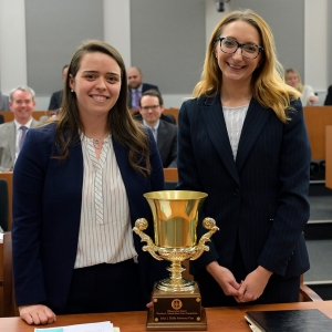 2019-Reimel-Moot-Court-Competition-Winners Karina Norwood ’21 & Cecilia Carreras ’21