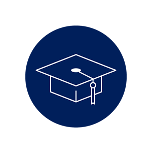 image is of a graduation cap representing academia