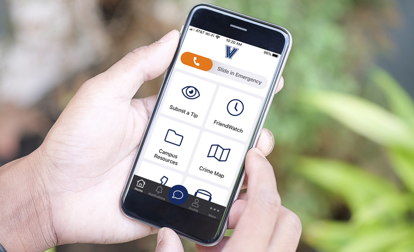 Close up of cell phone screen displaying Nova Safe app.