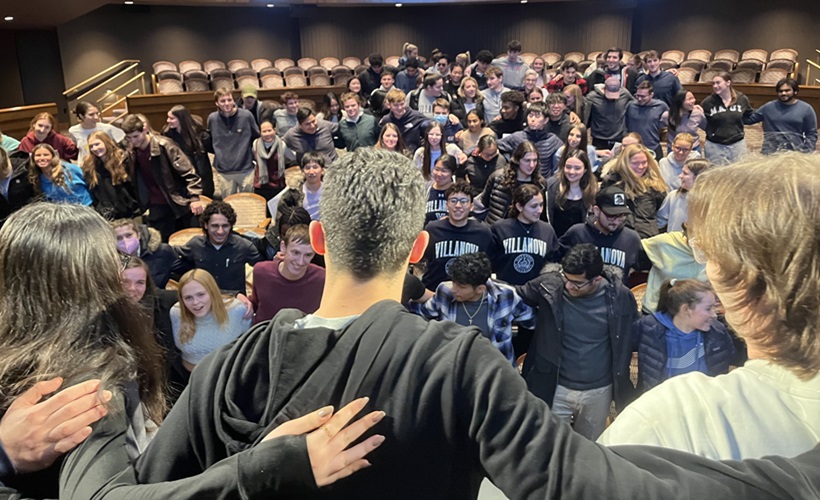 Villanova students attend a Villanova Leadership Program event